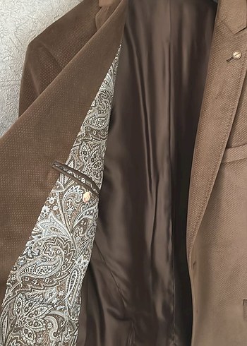 Bej Düğmeli Erkek Takım Ceket - Görsel 6