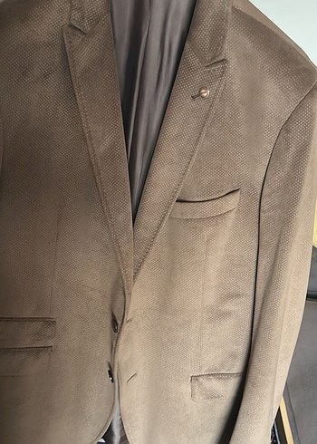 Bej Düğmeli Erkek Takım Ceket - Görsel 8