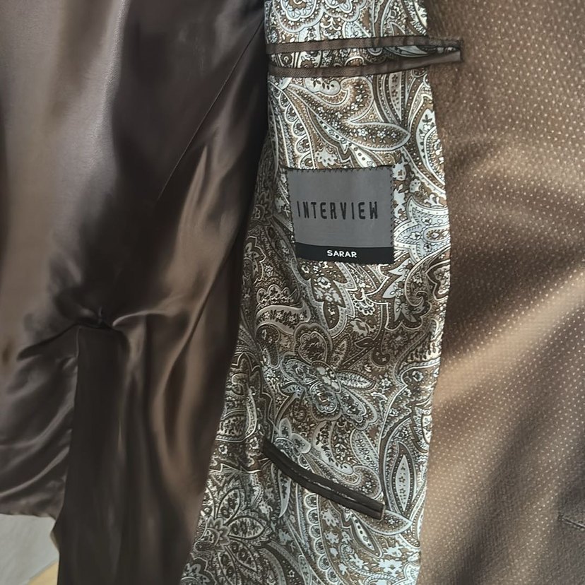 Bej Düğmeli Erkek Takım Ceket - Görsel 5