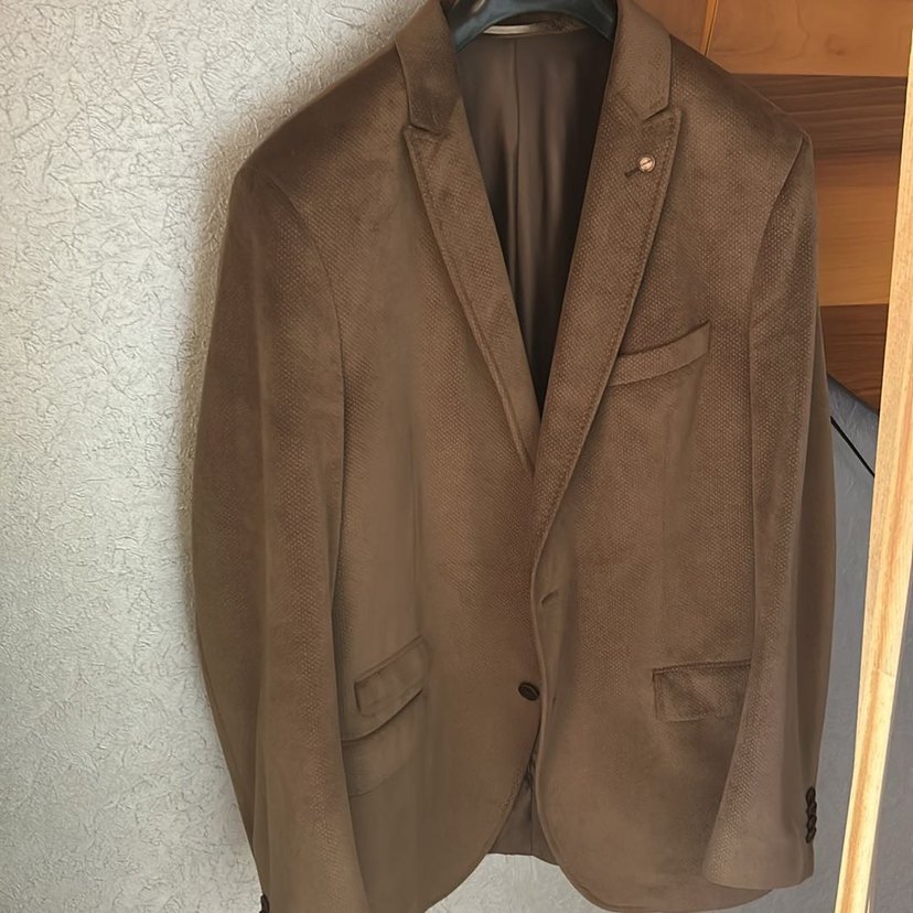 Bej Düğmeli Erkek Takım Ceket - Görsel 4