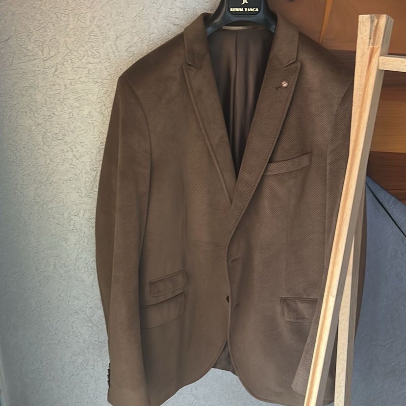 Bej Düğmeli Erkek Takım Ceket - Görsel 2