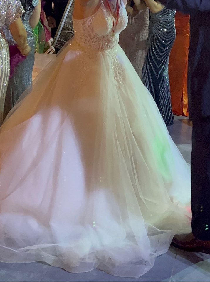 Straplez Bohem A Kesim Uzun Gelinlik - Görsel 2