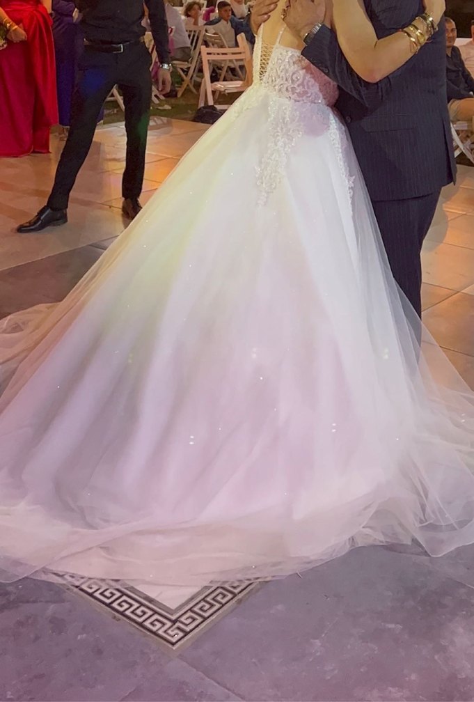 Straplez Bohem A Kesim Uzun Gelinlik - Görsel 3