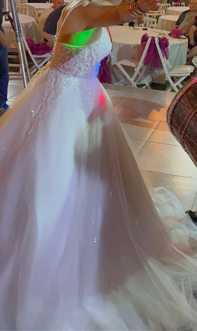 Straplez Bohem A Kesim Uzun Gelinlik - Görsel 4