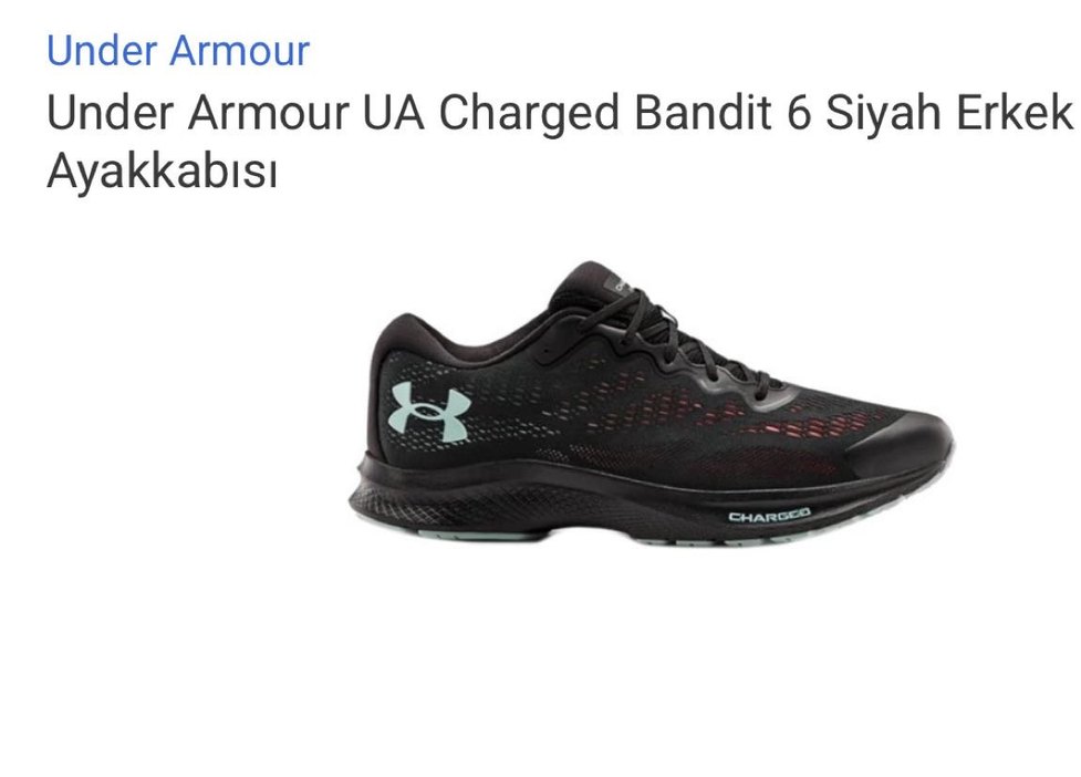 Under Armour Siyah Erkek Koşu ve Antrenman Ayakkabısı - Görsel 2