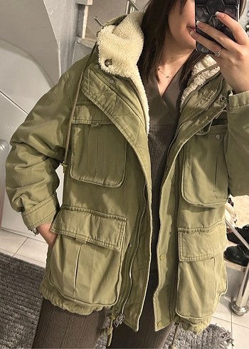 Berahka Kürklü Rahat Kadın Kış Montu - Görsel 4