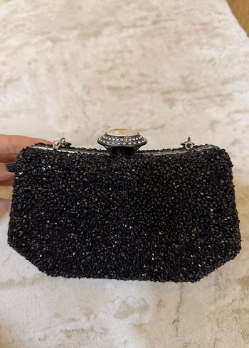 Kristal Taşlı Kilitli Abiye Çanta - Görsel 3