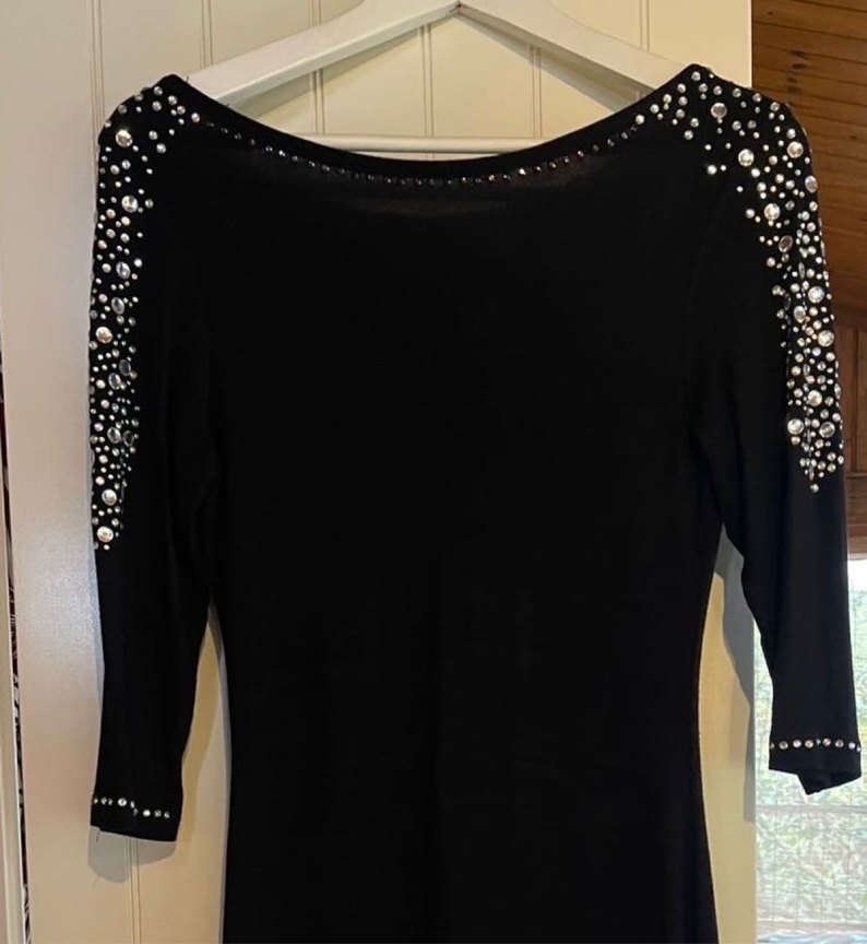 Siyah Taşlı Şık Özel Gün Elbisesi - Görsel 3