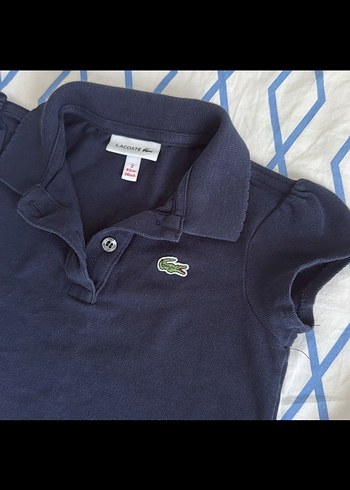 18-24 Ay Beden Lacoste Kız Çocuk Lacivert Polo Tişört