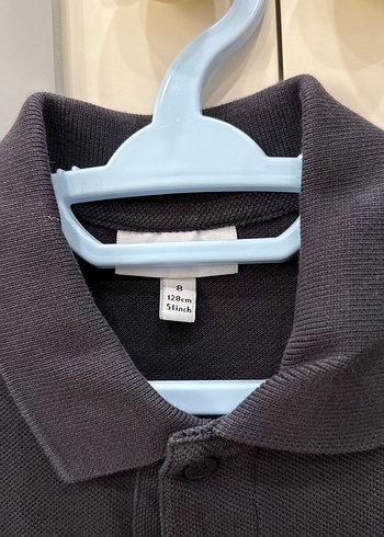 8 Yaş Beden gri Renk Lacoste Erkek Gri Siyah Polo Tişört