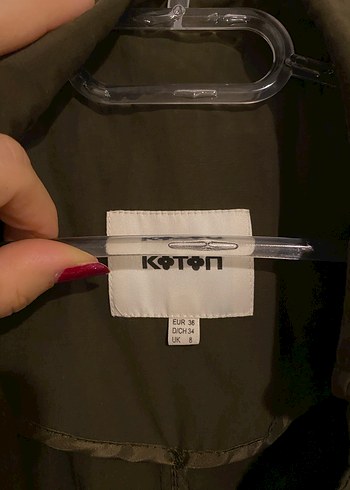 36 Beden Kadın Haki Uzun Trençkot
