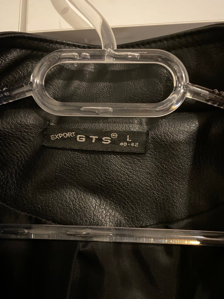 Kadın Siyah Deri Biker Ceket - Görsel 3