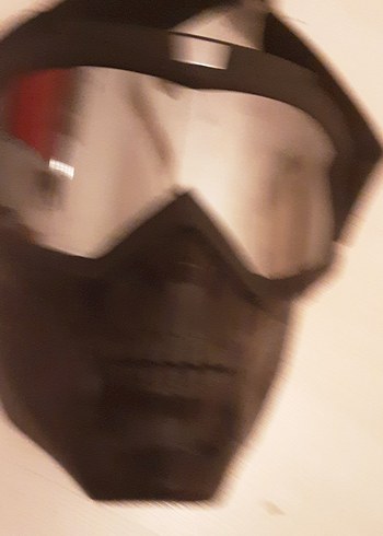 Kara Kamuflaj Şeffaf Maskeli Metal Motosiklet Kaskı - Görsel 5