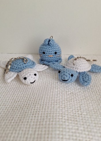 Amigurumi Deniz Temalı Anahtarlık Seti
