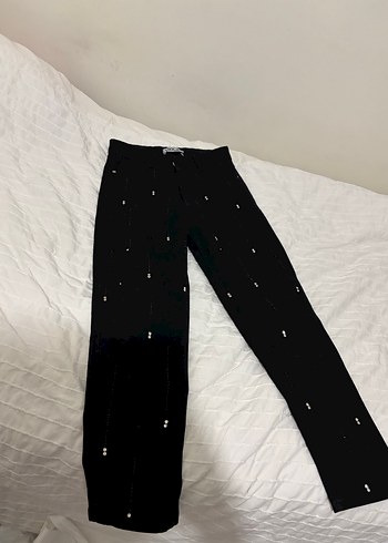 Diğer Taşlı siyah jean pantolon