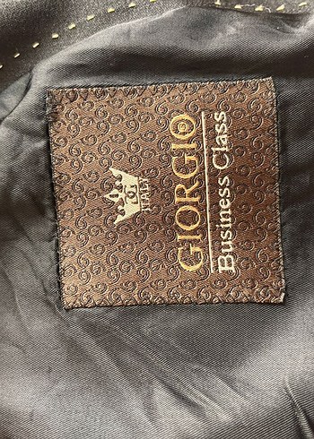 Giorgio Armani Siyah Parlak Erkek Takım Elbise Ceket