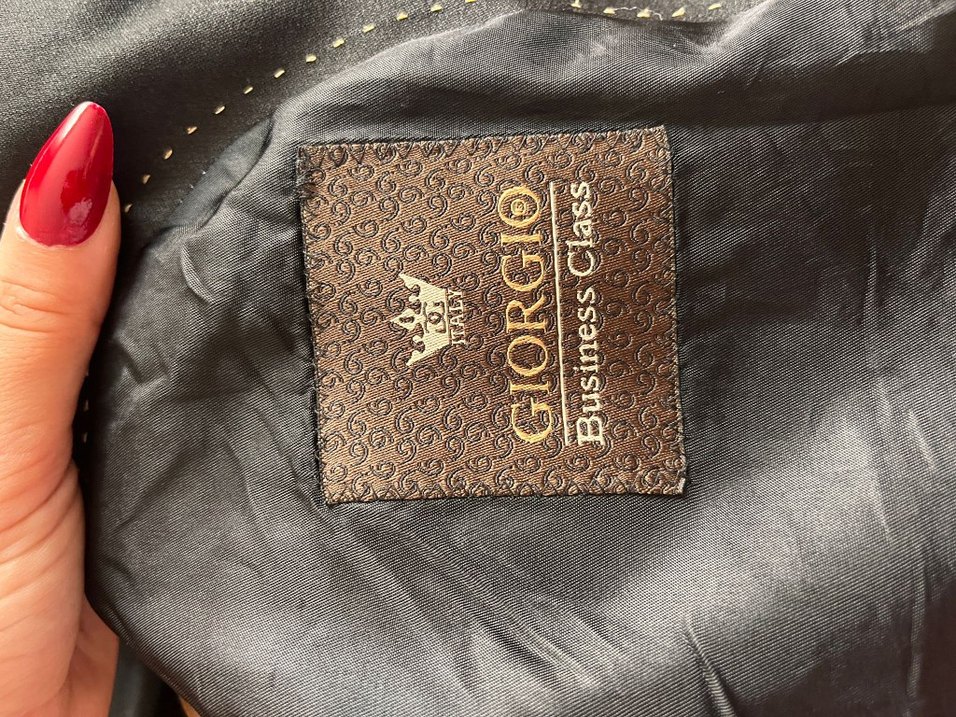 Siyah Parlak Erkek Takım Elbise Ceket - Görsel 2