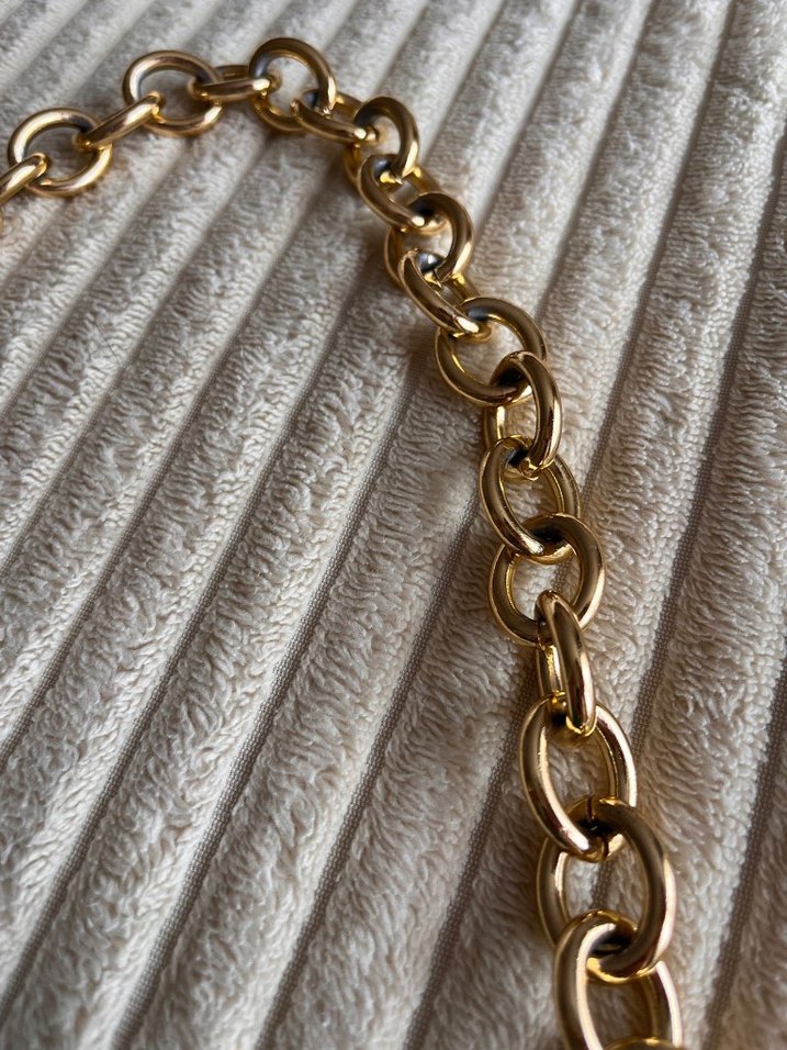 Yeşil Yılan Derisi Desenli Zincir Detaylı Çanta - Görsel 3