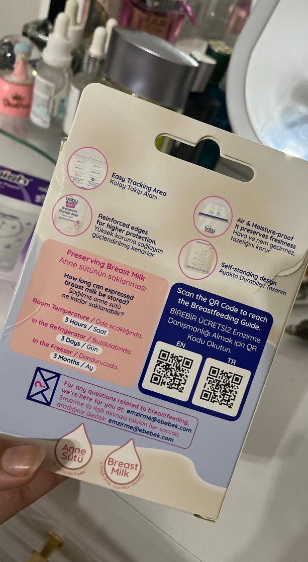 BPA İçermeyen Anne Sütü Saklama Poşetleri 25 Adet - Görsel 4