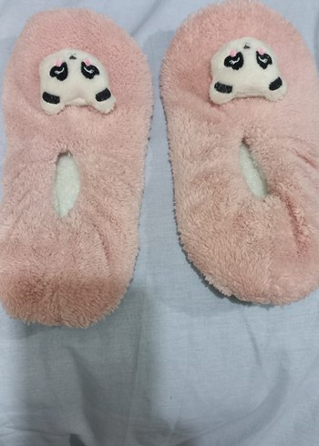 Kızlar için Pembe Sıcak Peluş Terlik - Görsel 4