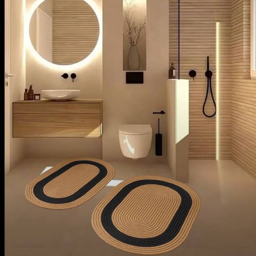 jüti Oval Banyo Paspası Seti - Görsel 2