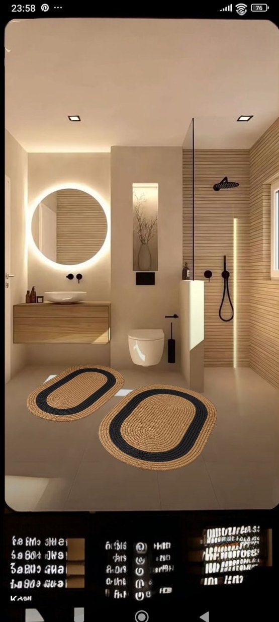 jüti Oval Banyo Paspası Seti - Görsel 4
