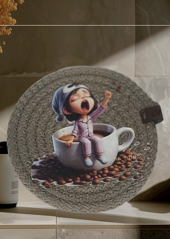 Diğer 6 adet Kahve Temalı Yuvarlak Mouse Pad