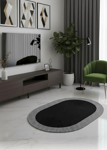 Siyah Oval Banyo Paspası 40x60 - Görsel 4