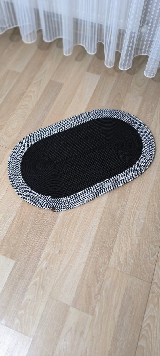 Siyah Oval Banyo Paspası 40x60 - Görsel 2