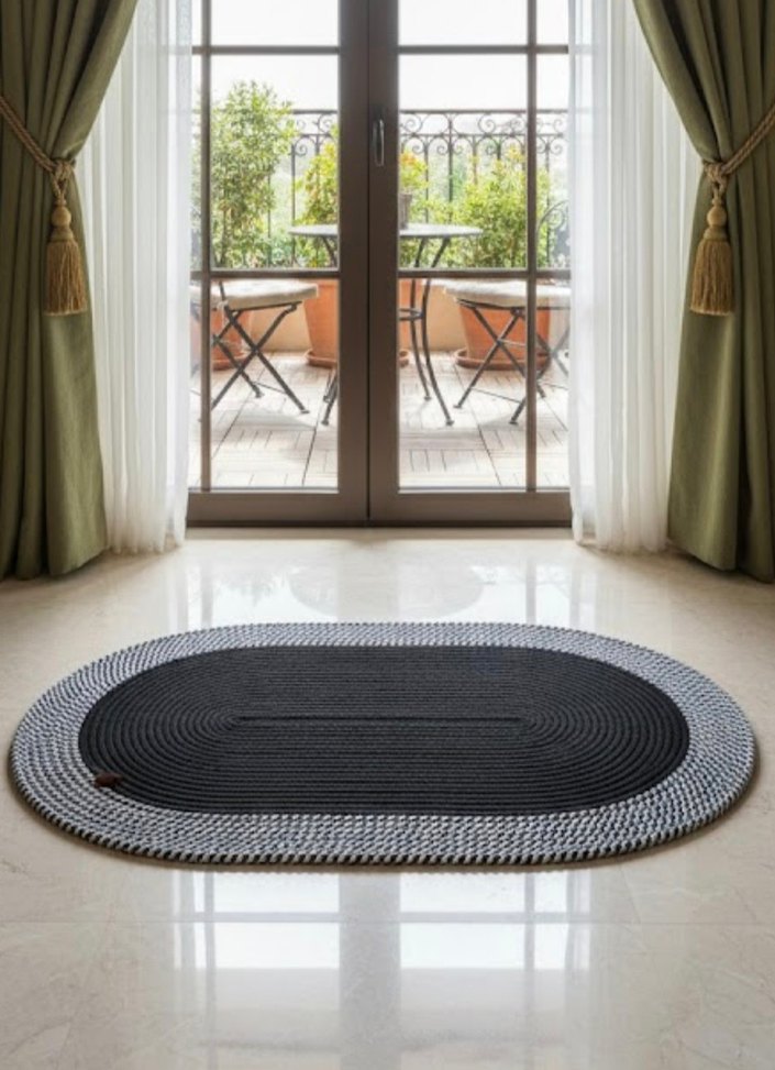 Siyah Oval Banyo Paspası 40x60 - Görsel 3