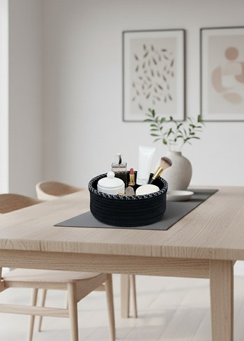 Siyah Yuvarlak Saklama Sepeti - Görsel 2