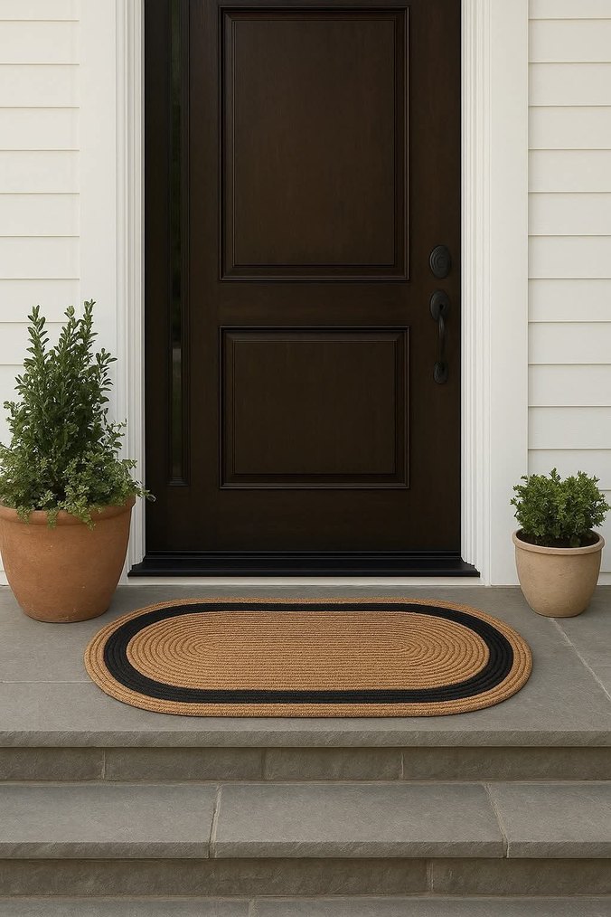 Bej ve hasır siyah desenli 40x60 - Görsel 2