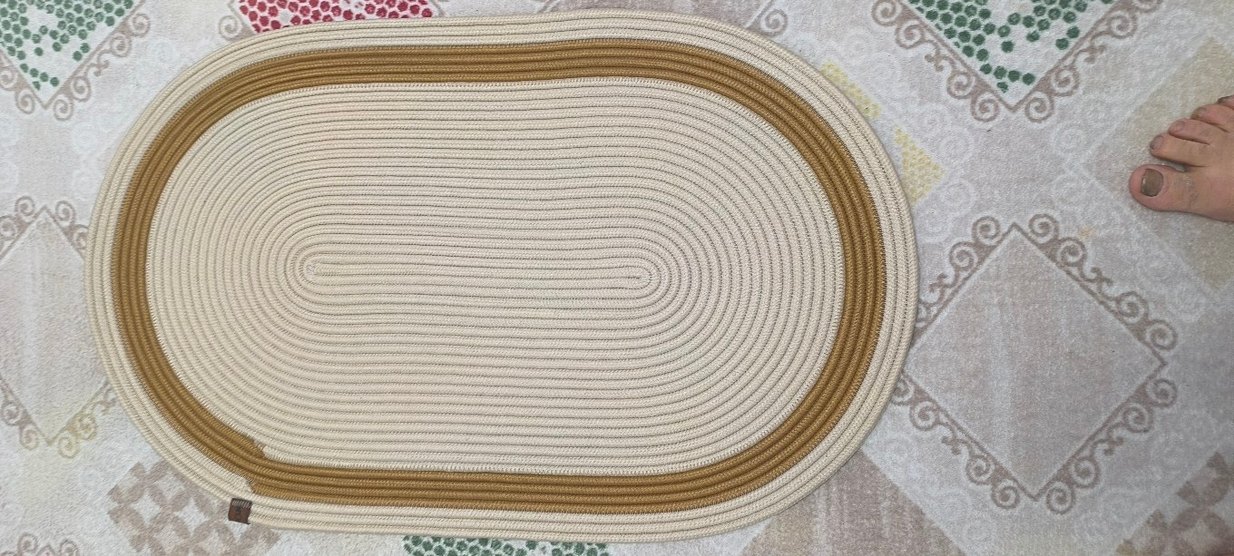 KREMj Bohem Oval  kapı önü banyo paspasi 40x60 - Görsel 2