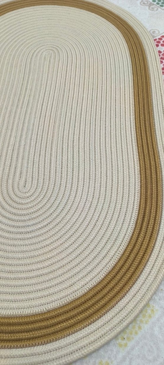 KREMj Bohem Oval  kapı önü banyo paspasi 40x60 - Görsel 3