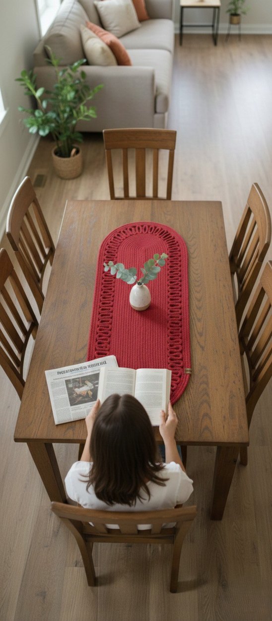 Nakış İşlemeli Kırmızı runner 30x79 - Görsel 3