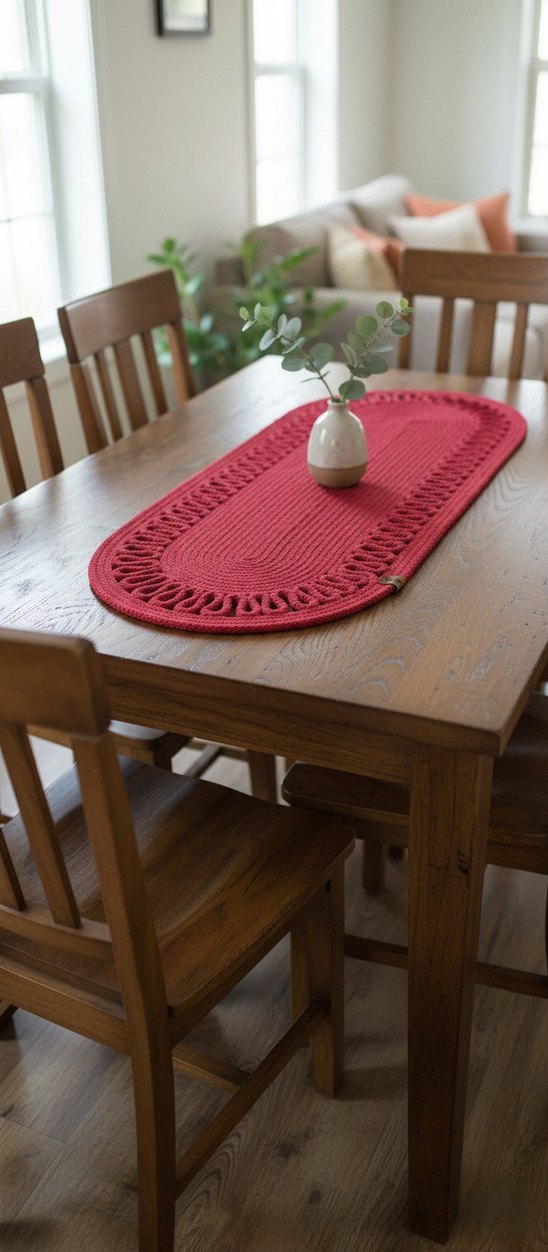 Nakış İşlemeli Kırmızı runner 30x79 - Görsel 4