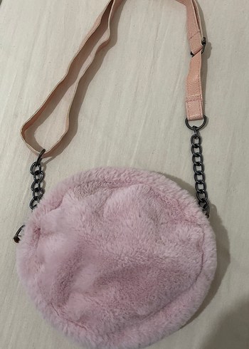Pembe Peluş Kadın Omuz Çantası