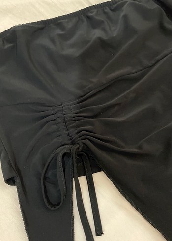 Diğer Drapeli Siyah Crop