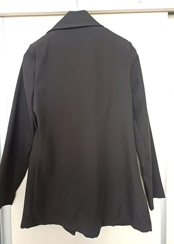 Zara Siyah Kadın Düğmeli Ofis Blazer Takım
