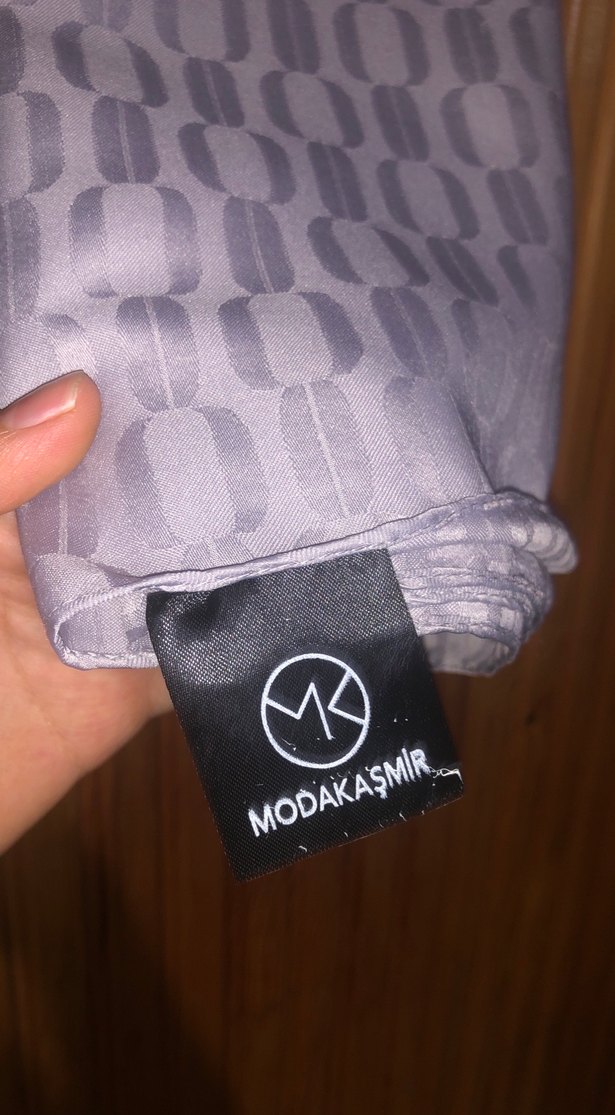 Gri desenli  Şal - Görsel 5