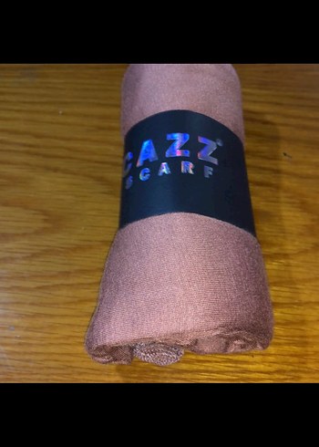 Kahverengi penye şal - Görsel 2