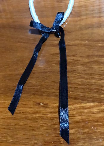 Beyaz Boncuklu Midi Parisian Gotic Kolye - Görsel 4