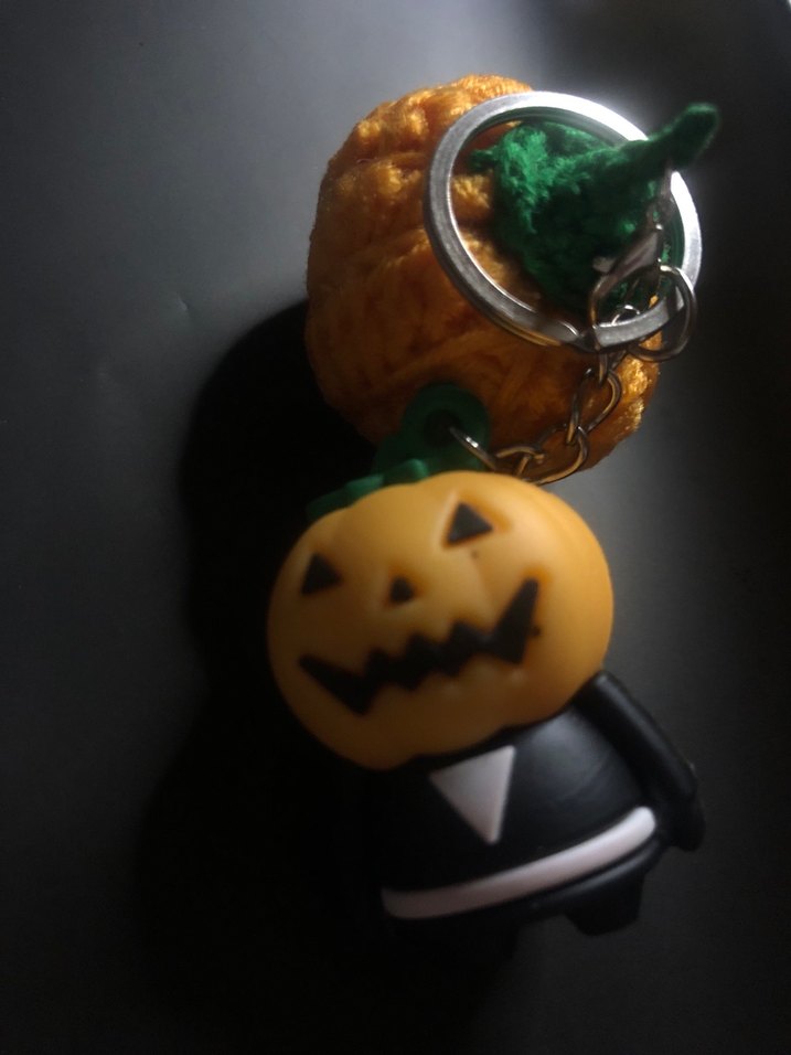 Turuncu Balkabağı Figürlü Anahtarlık - Görsel 5