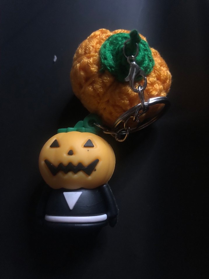 Turuncu Balkabağı Figürlü Anahtarlık - Görsel 3