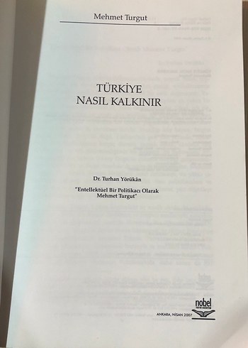 Türkiye Nasıl Kalkınır - Mehmet Turgut Kitabı - Görsel 3