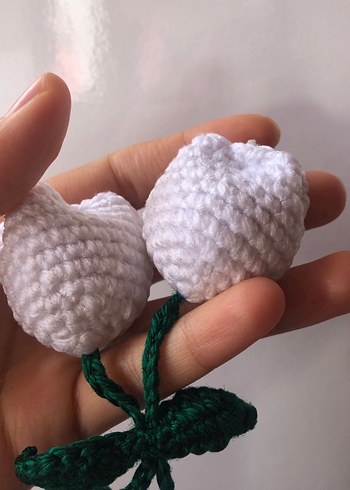 Beyaz laleli Kadın Çanta aksesuarı - Görsel 4