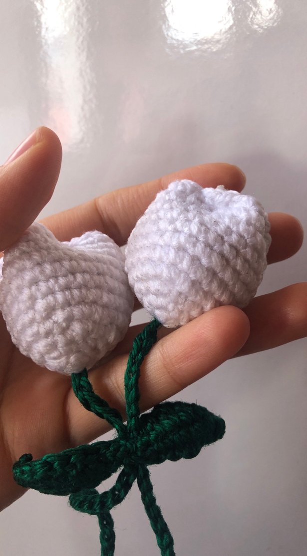 Beyaz laleli Kadın Çanta aksesuarı - Görsel 4