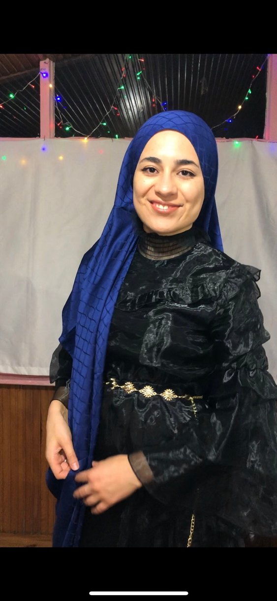 Abiye Lacivert parlak  Saten Şal - Görsel 2