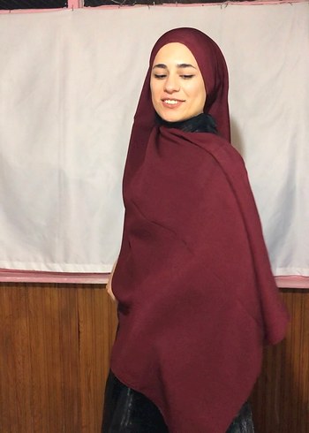 Bordo Kadın Şal - Görsel 3