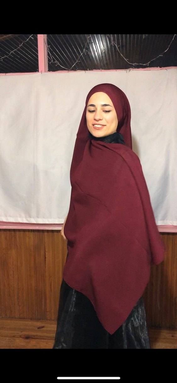 Bordo Kadın Şal - Görsel 3